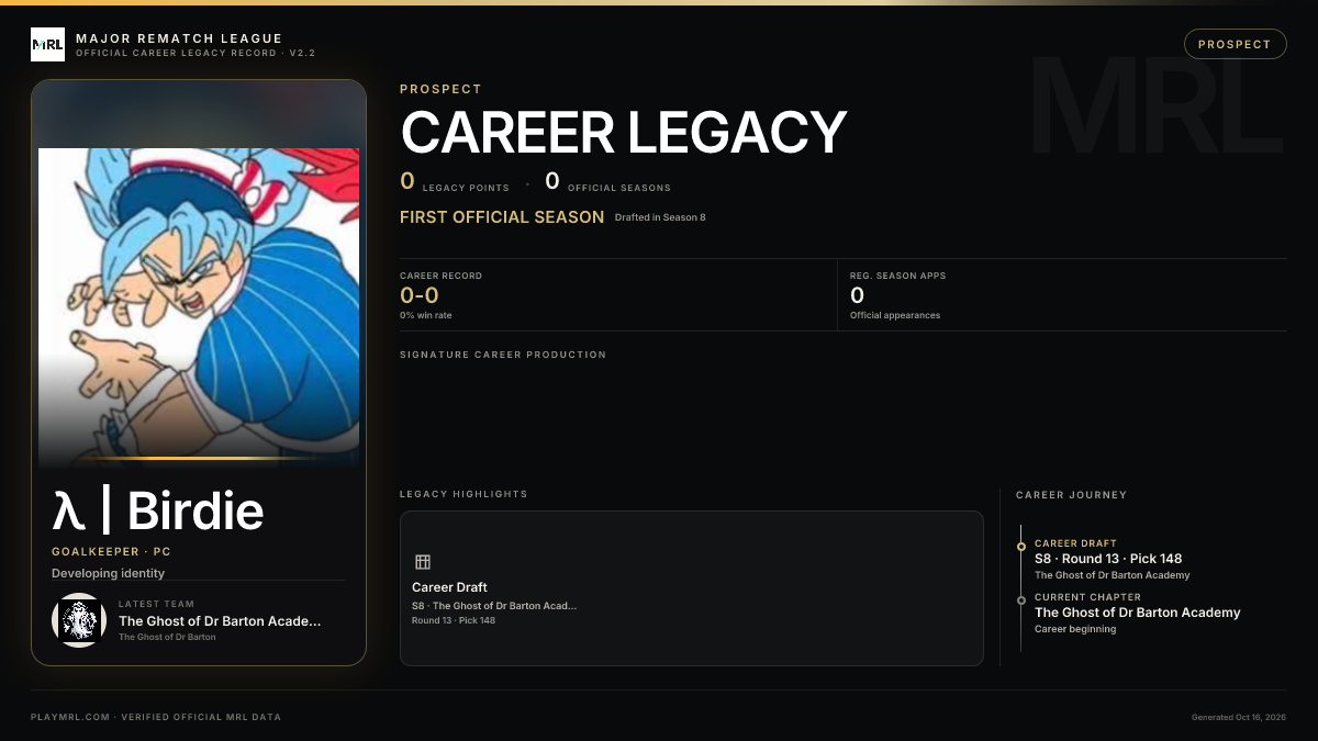 MRL career card