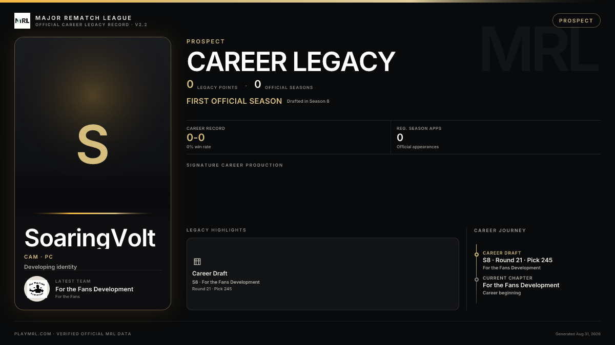 MRL career card