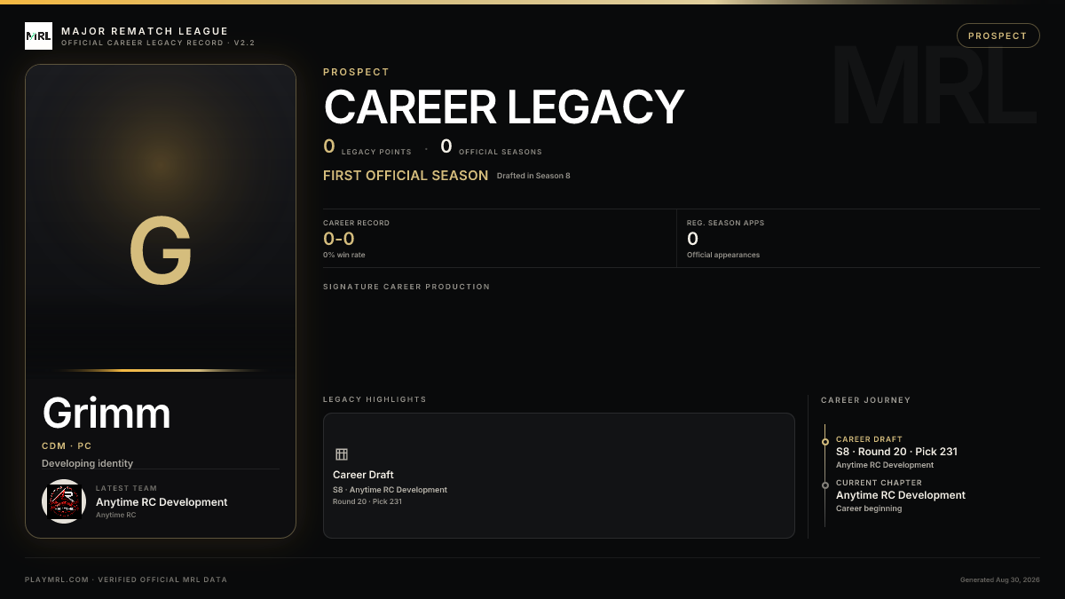 MRL career card