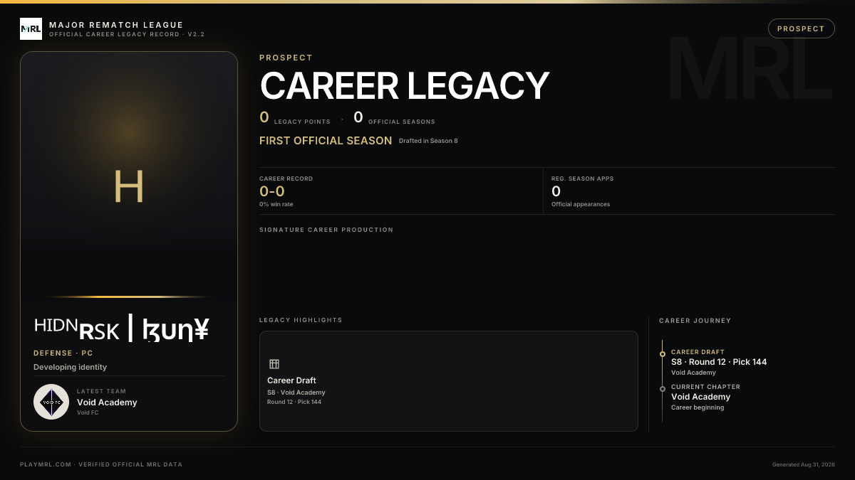 MRL career card