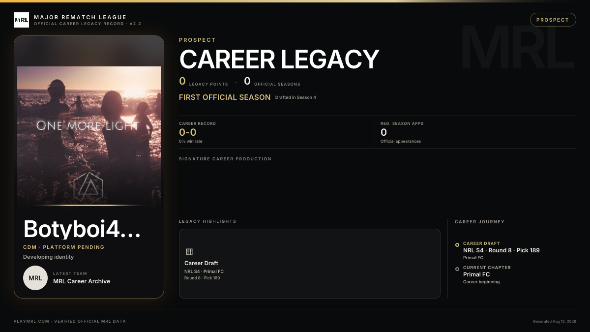 MRL career card