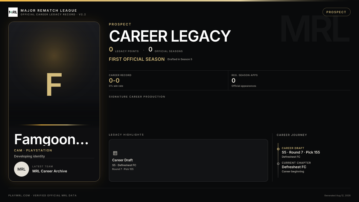 MRL career card