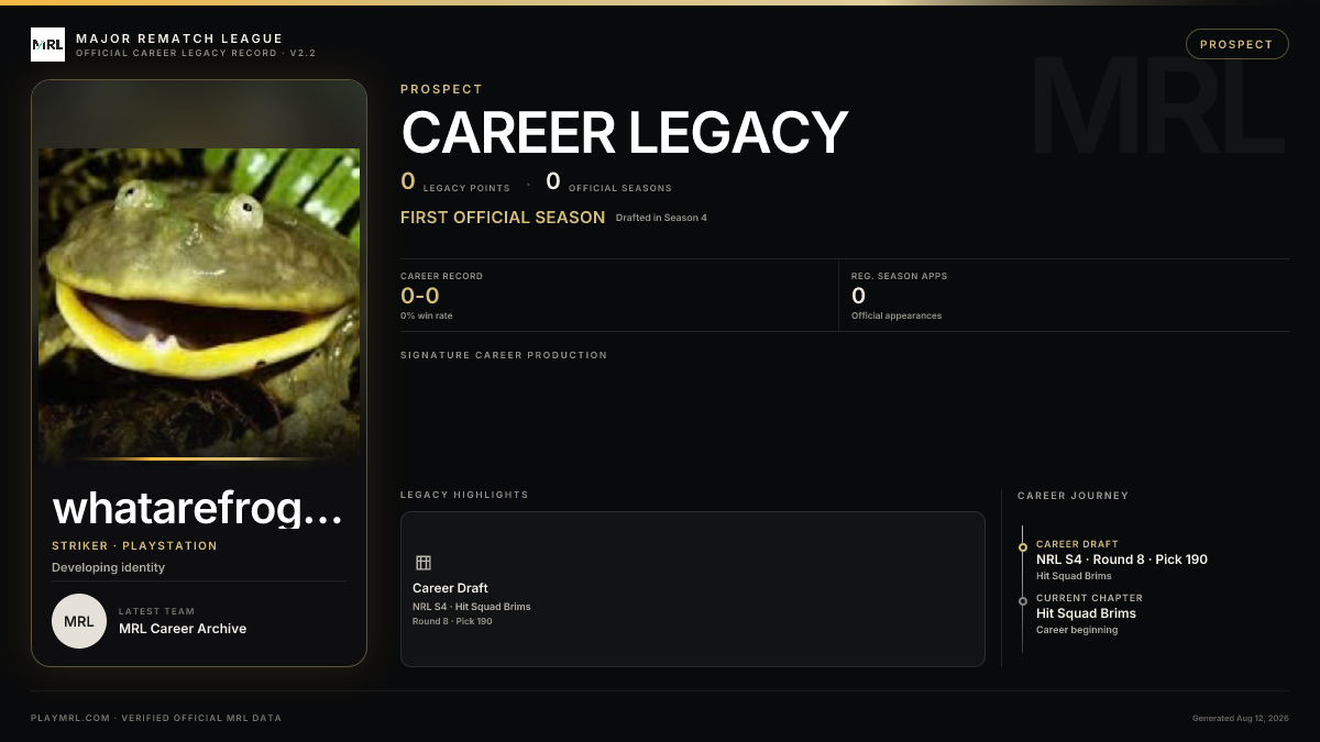 MRL career card