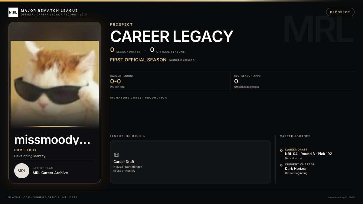 MRL career card
