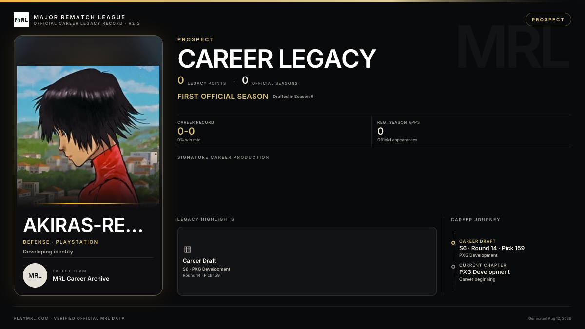 MRL career card