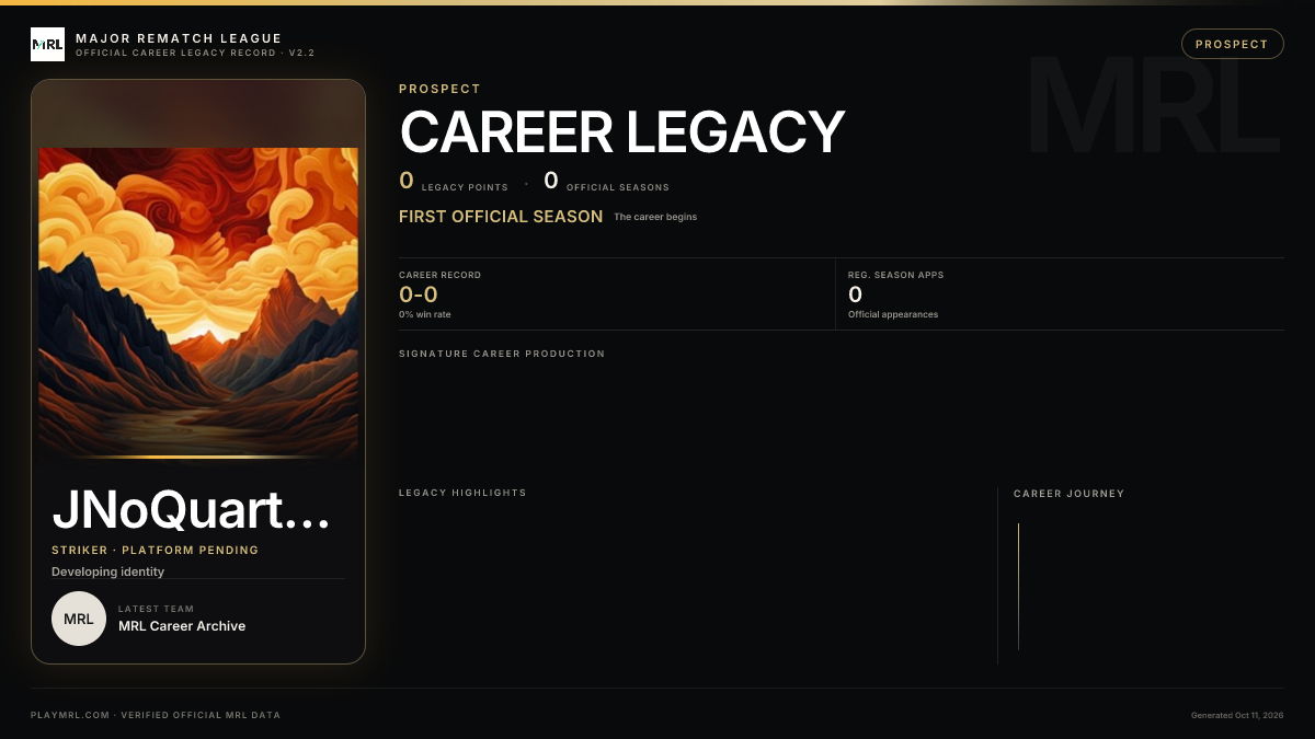 MRL career card