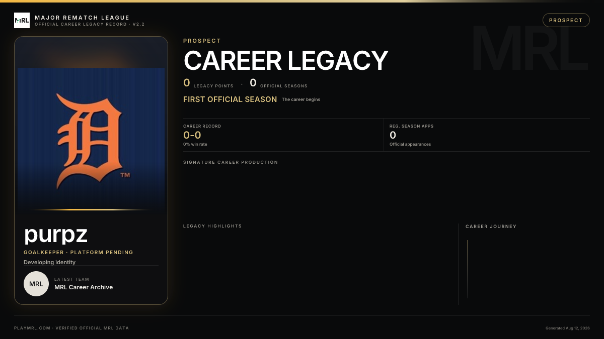MRL career card