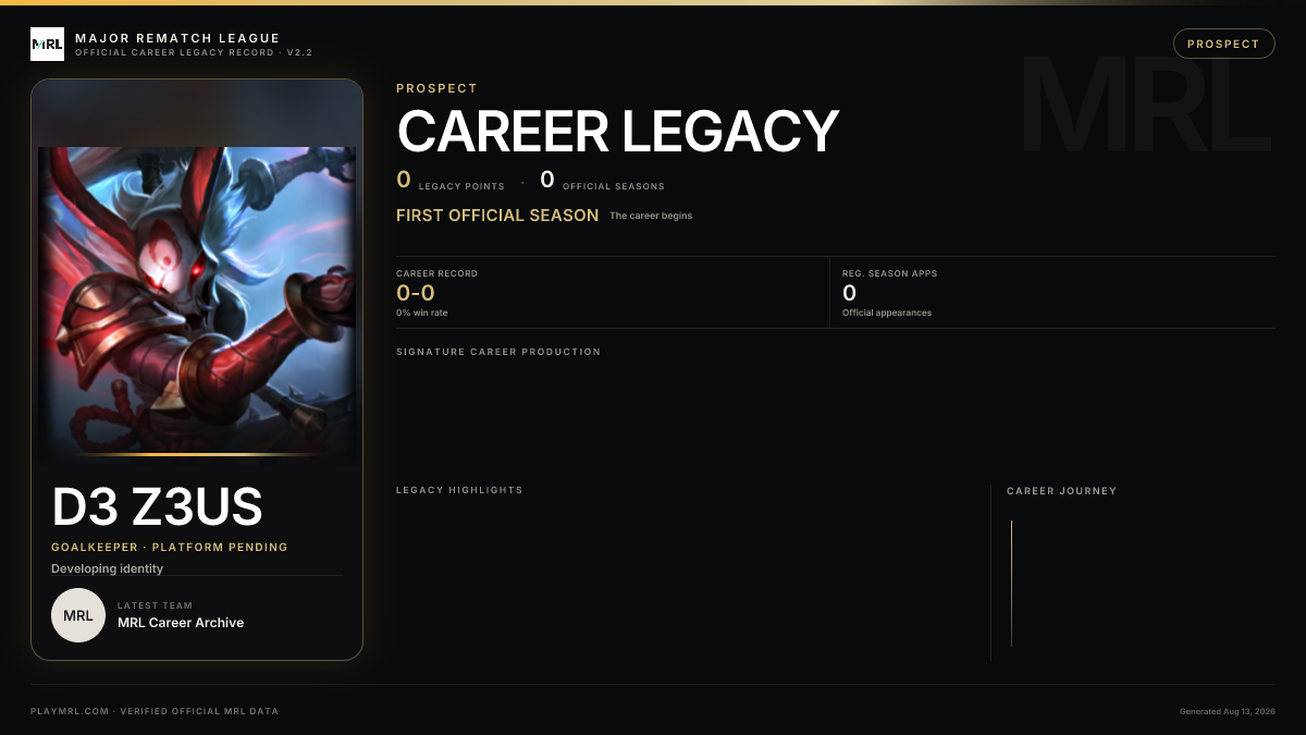 MRL career card