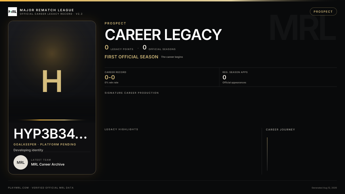 MRL career card