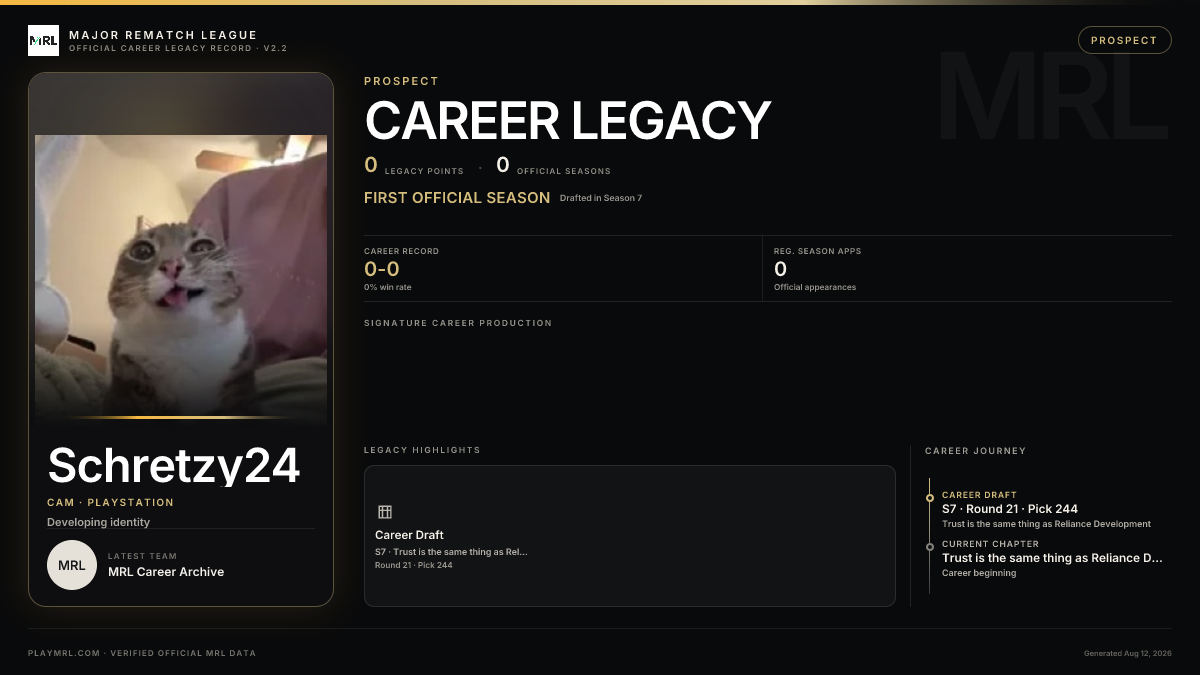 MRL career card
