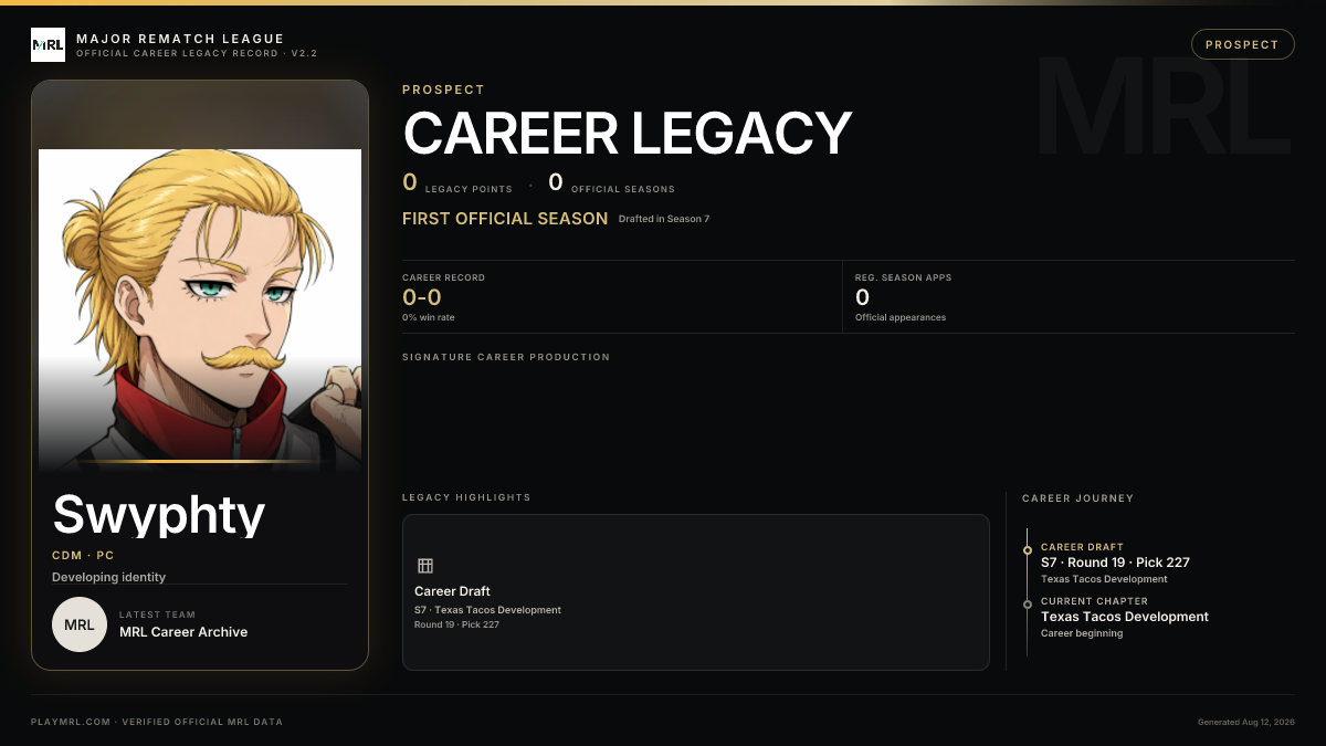 MRL career card