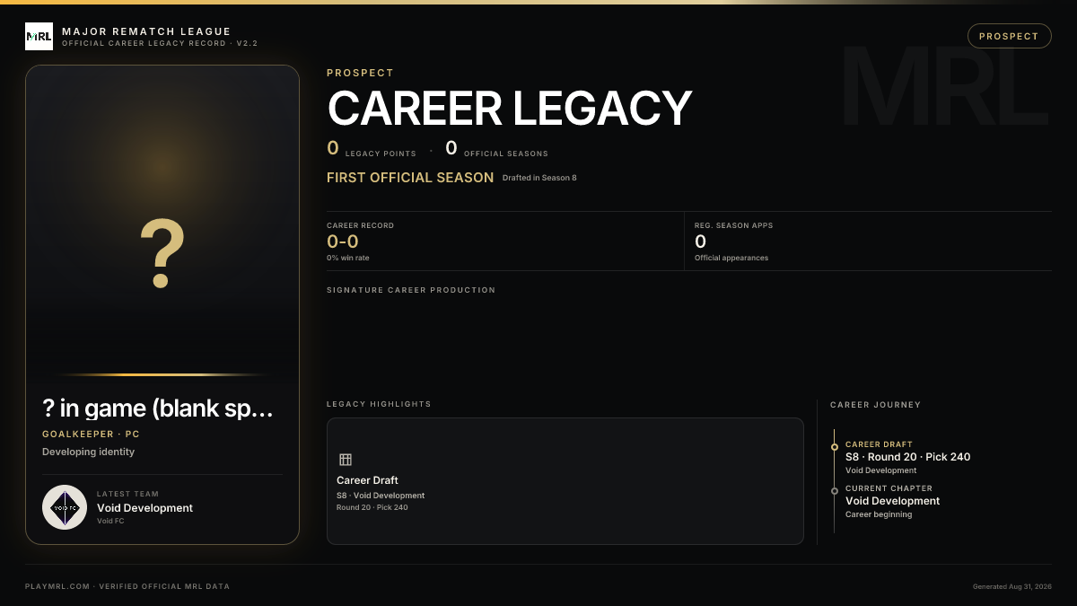 MRL career card